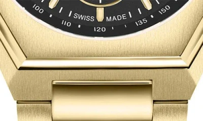 Ferragamo Men's Tonneu Ip Yellow Gold Chronograph Bracelet Watch, 42mm