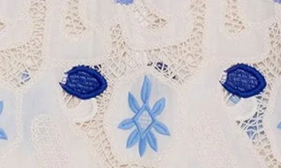 Agua Bendita Jared Tales Open Knit Cover-up Button-up Shirt In Multicolor