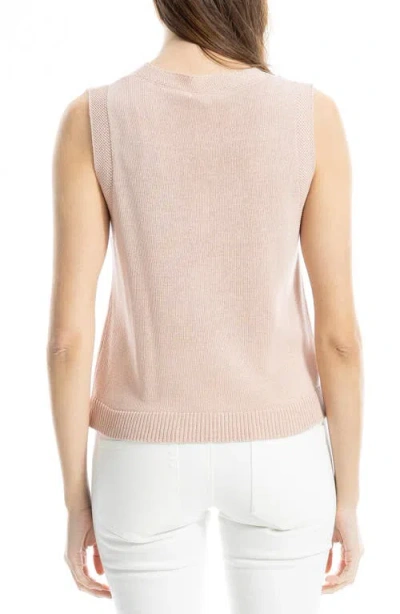 Max Studio Knit Shell Top In Blush