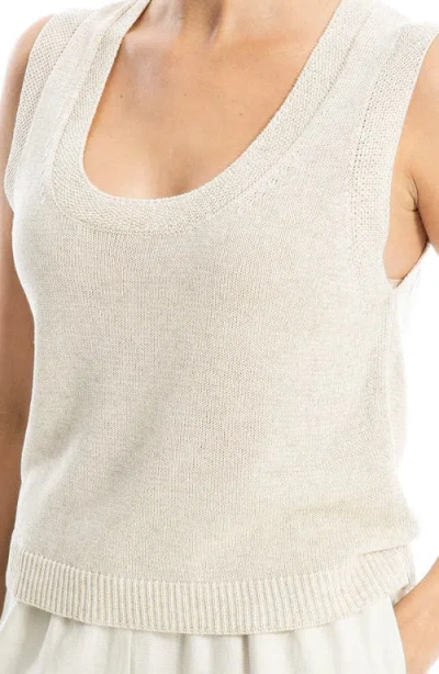 Max Studio Knit Shell Top In Blush