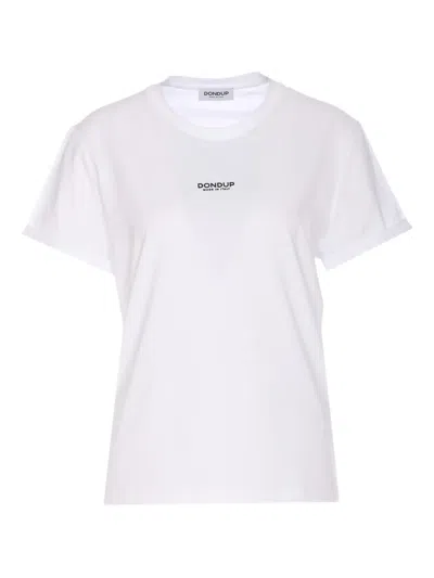 Dondup Crewneck Short Sleeves T-shirt In White