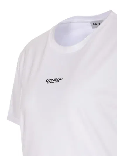 Dondup Crewneck Short Sleeves T-shirt In White