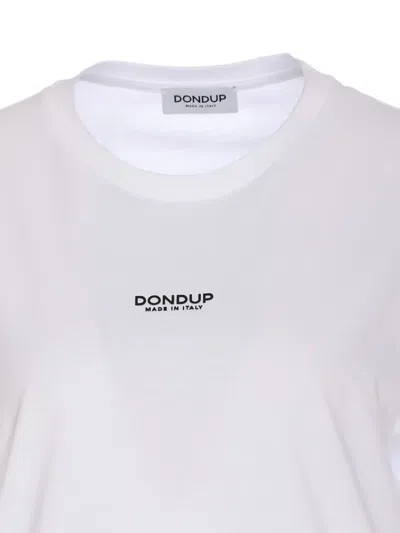 Dondup Crewneck Short Sleeves T-shirt In White