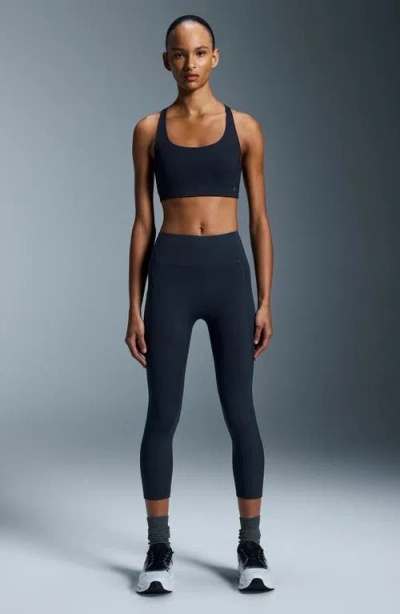 On Studio Recycled Sports Bra In Navy