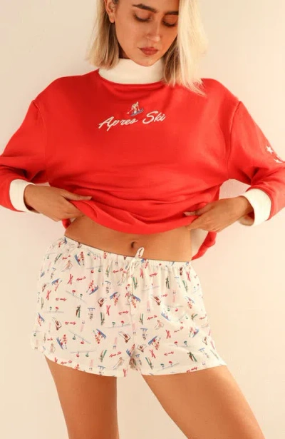 Dippin Daisys Luna Shorts In Hit The Slopes