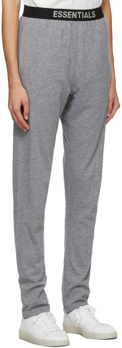 Essentials Logo High-rise Knitted Sweatpants In Gray
