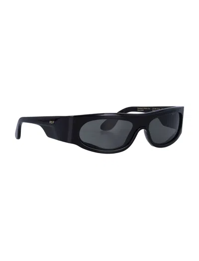 Retrosuperfuture Pharoah Narrow Oval Frame Sunglasses In Black