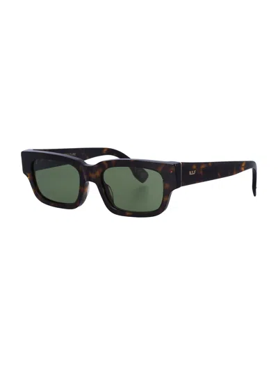 Retrosuperfuture Roma Rectangular Tortoiseshell Sunglasses In Green