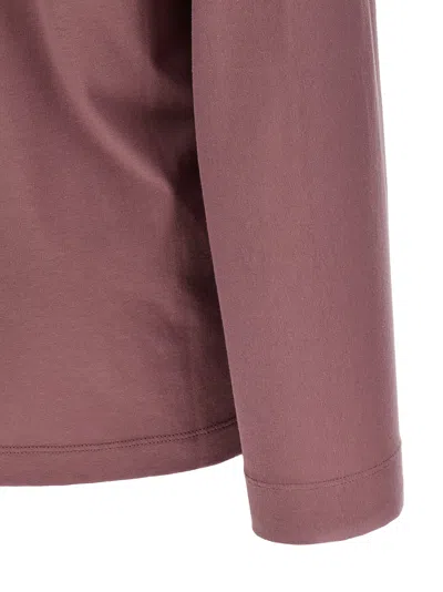 Dries Van Noten V Neck Long Sleeves Relaxed Fit Top In Purple