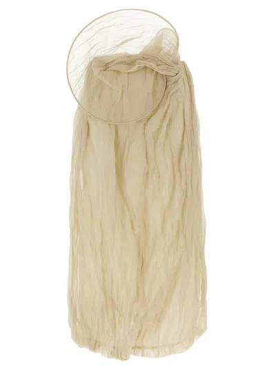 Magda Butrym Flowing Silhouette Layered Sheer Skirt In Beige