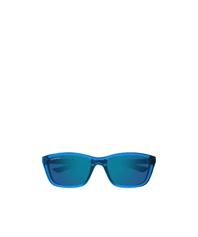 Balenciaga Rectangular Sunglasses In Blue