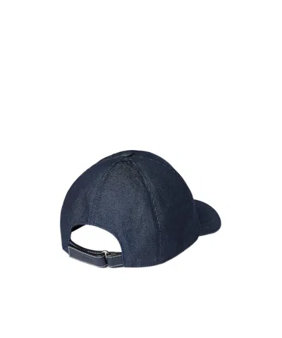 Gucci Lasered Denim Baseball Hat In Black