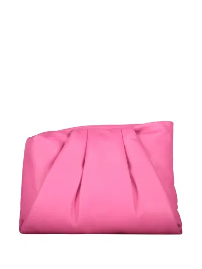 Ambush Leather Clutch Bag In Pink