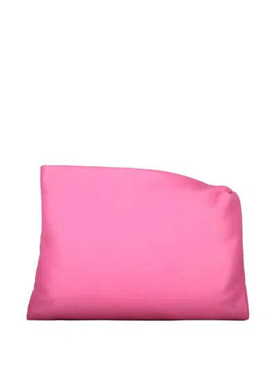 Ambush Leather Clutch Bag In Pink