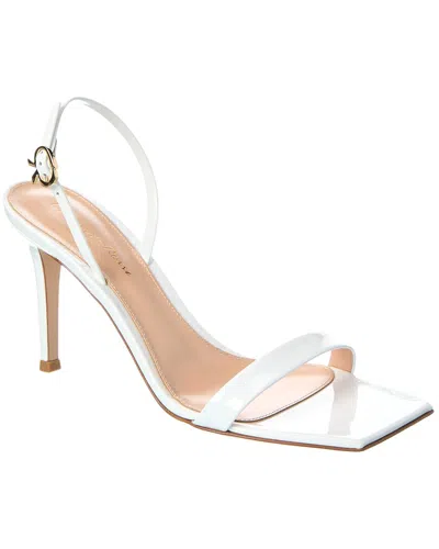 Gianvito Rossi Vernice 85 Patent-leather Slingback Sandals In White