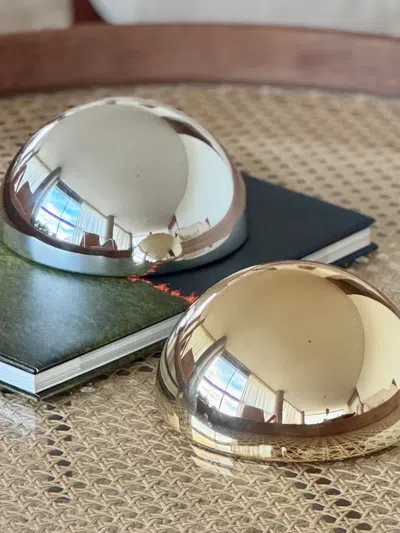 By Gabs Meia Lua Sculpture In Gold