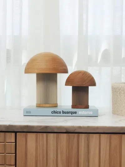 By Gabs Medium Cogumelo Sculpture In Brown