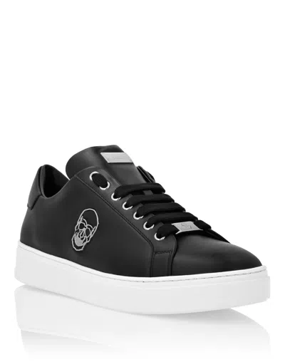Philipp Plein Nappa Leather Lo-top Sneakers Skull In Multi