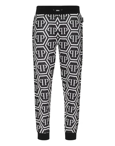 Philipp Plein Jogging Trousers Monogram In Black