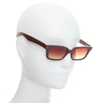 Gold And Wood Wood Ombre Lens Spring Sunglasses In Brown