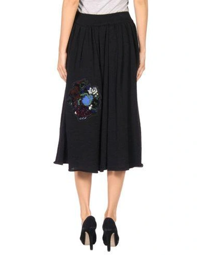 Shop Emporio Armani Midi Skirts In Black