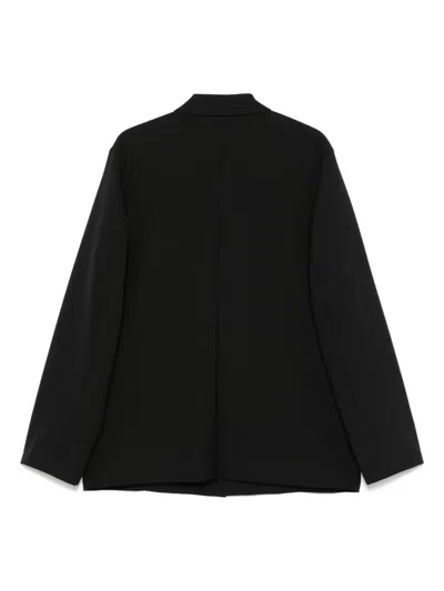 Rier Poplin Wool Jacket In Black