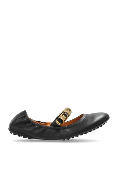 Tod's Leather Ballet Flats In Black