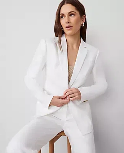Ann Taylor The Petite One-button Blazer In White