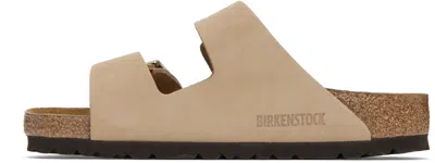 Birkenstock Beige Regular Arizona Soft Footbed Sandals In Sandcastle