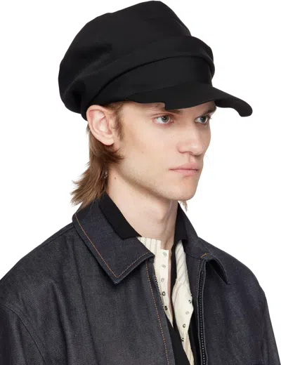 Ys For Men Black Drape Cap In Black