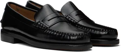 Sebago Dan Po Lt Leather Loafers In Black