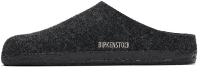 Birkenstock Zermatt Rivet Womens Faux Fur Mule Slide Slippers In Anthracite