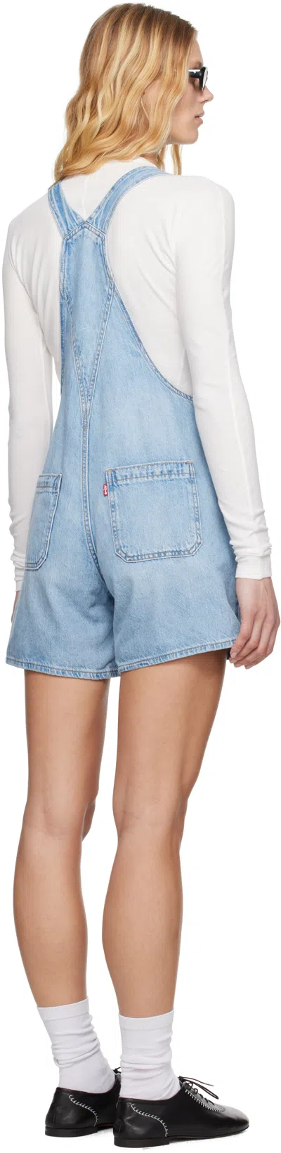 Levi's Women's Vintage-style Cotton Denim Shortalls In Animal Print