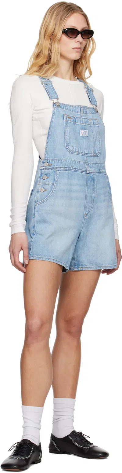 Levi's Women's Vintage-style Cotton Denim Shortalls In Animal Print