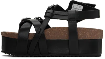 R13 Black Platform Sandals In Black