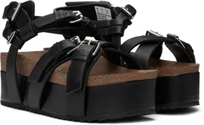 R13 Black Platform Sandals In Black