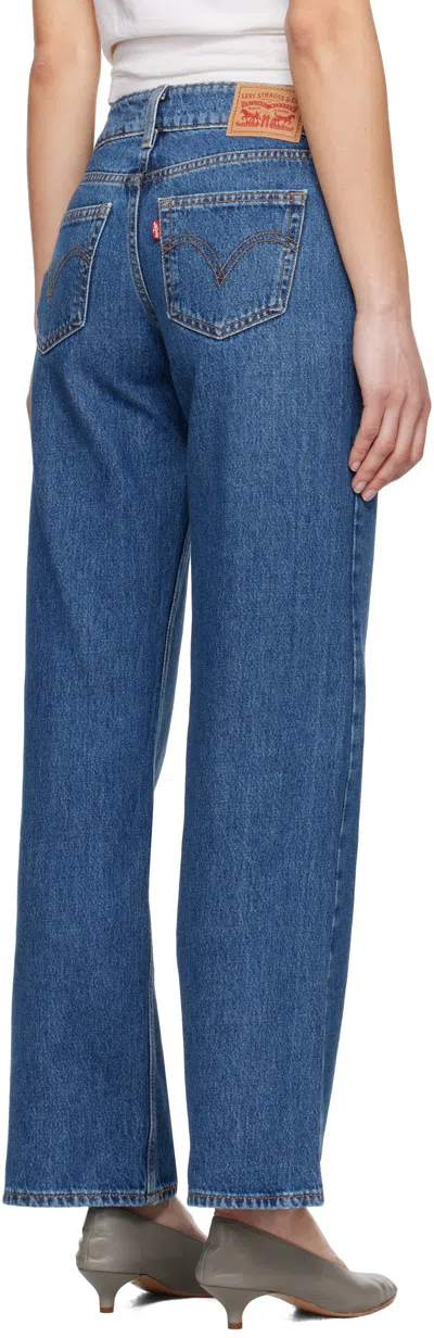 Levi's Blue Superlow Jeans In It's A Vibe