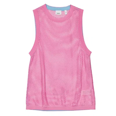Burberry Daisey Ekd Mesh Vest In Pink