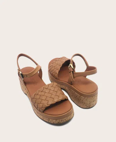 Gentle Souls Women's Dorris Wedge Sandals In Tan Leather