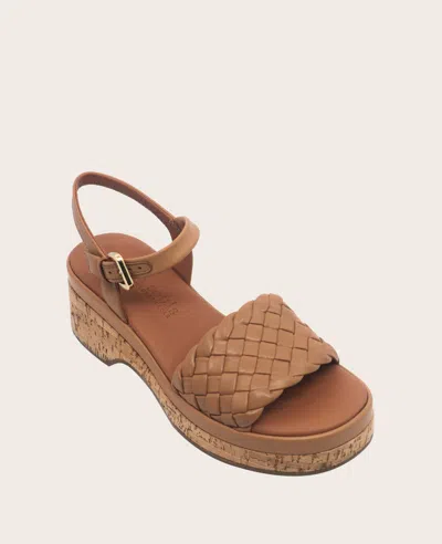 Gentle Souls Women's Dorris Wedge Sandals In Tan Leather
