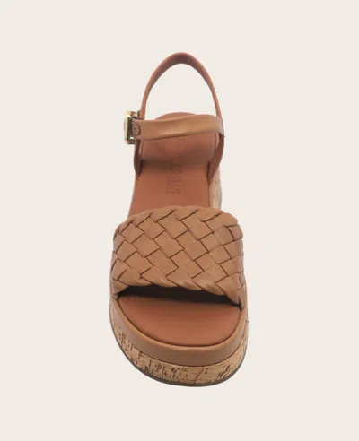 Gentle Souls Women's Dorris Wedge Sandals In Tan Leather