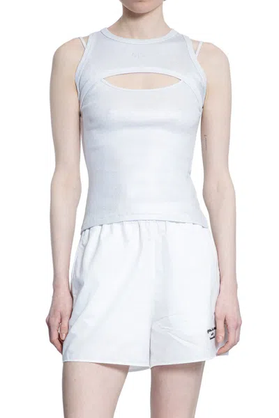 Off-white Layered Cut-out Tank Top In Silver