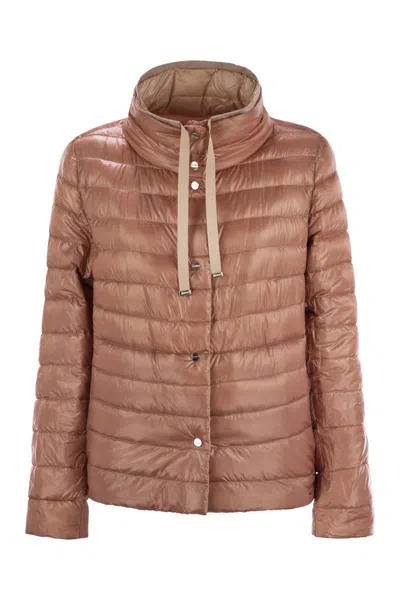 Herno Reversible Jacket In Ultralight Nylon In Neutral