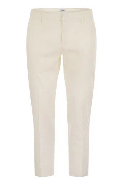 Dondup Men's Alfredo - Slim-fit Cotton Trousers In White