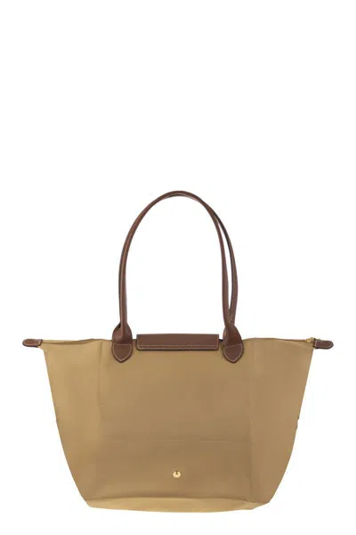 Longchamp Le Pliage Original Shoulder Bag L In Beige