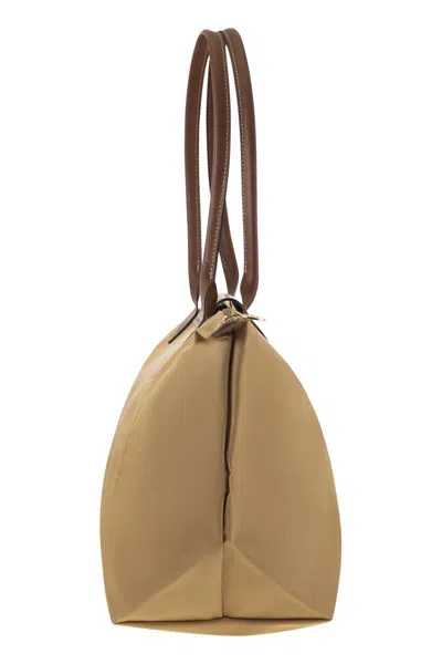 Longchamp Le Pliage Original Shoulder Bag L In Beige