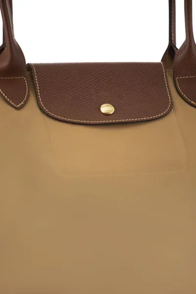 Longchamp Le Pliage Original Shoulder Bag L In Beige