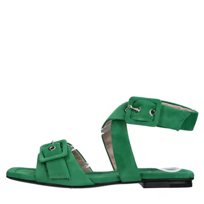 Fabi Flat Shoes Green In Verde Blu E Verdi