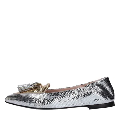 Fabi Flat Shoes Silver In Argento Metallici E Grigi