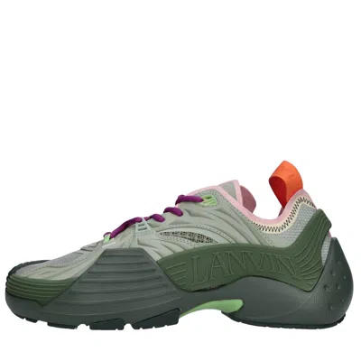 Lanvin Flash-x Sneakers Men In Verde Blu E Verdi